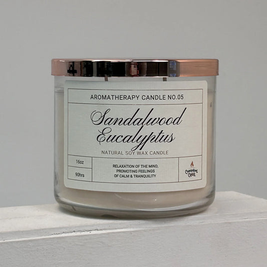 Aromatherapy Two Wick Canlde - Sandalwood Eucalyptus - Country Home Candle