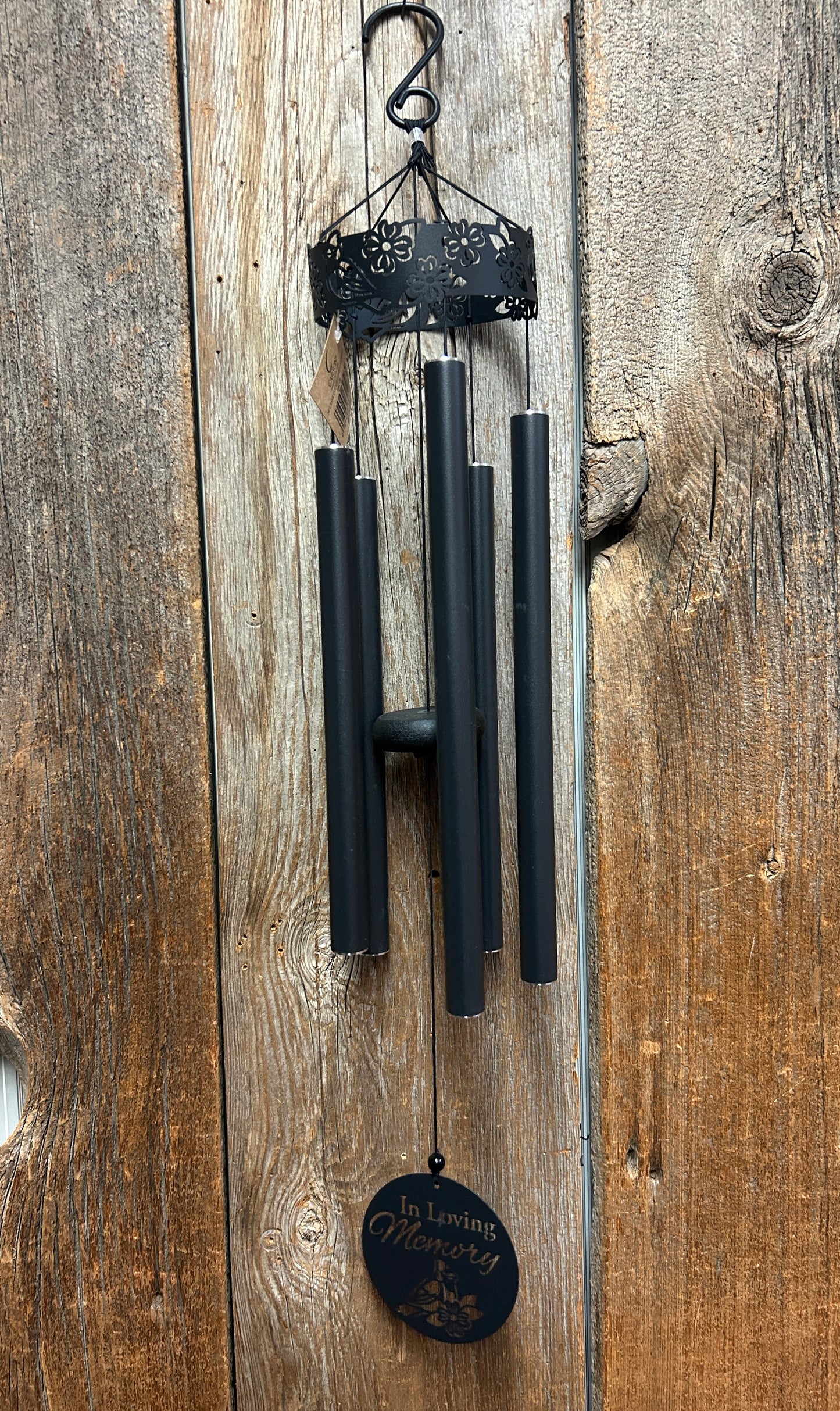 Wind Chime - Laser Cut - In Loving Memory - Black - 34"