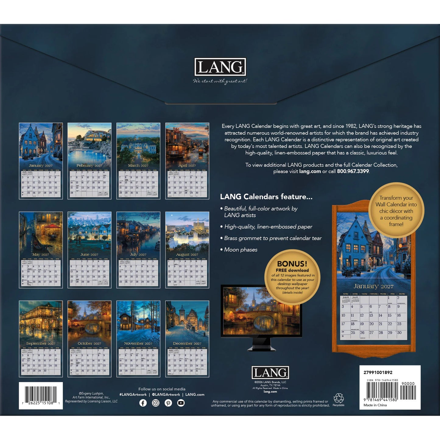 Lang Calendar - Around the World - Eugene Lushpin