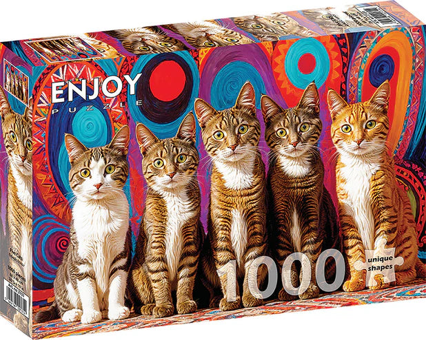 Five Cats - 1000 Piece - Enjoy Puzzle