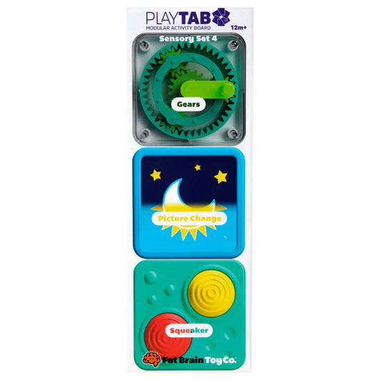 PlayTab - Set 4 Tiles - Magnetic - Fat Brain Toy Co. - 12 Months +