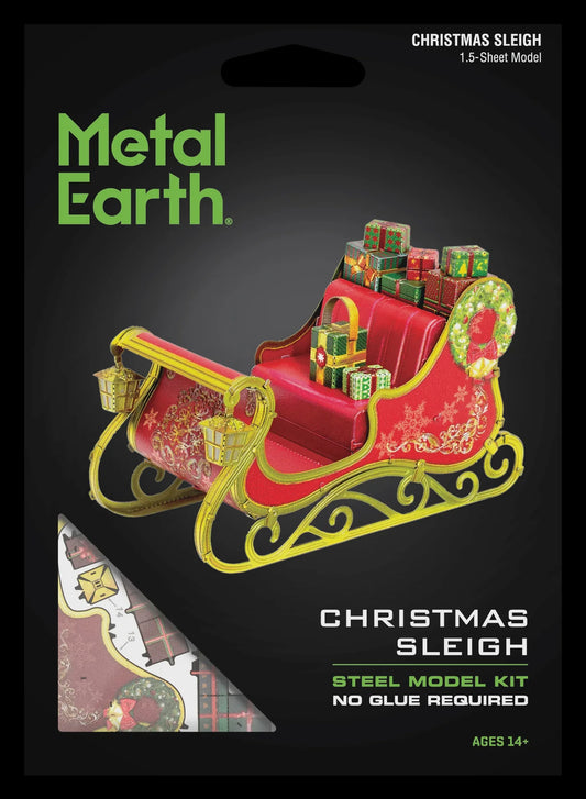 Metal Earth - Christmas Sleigh - Steel Model Kit - 1.5 Sheet Model