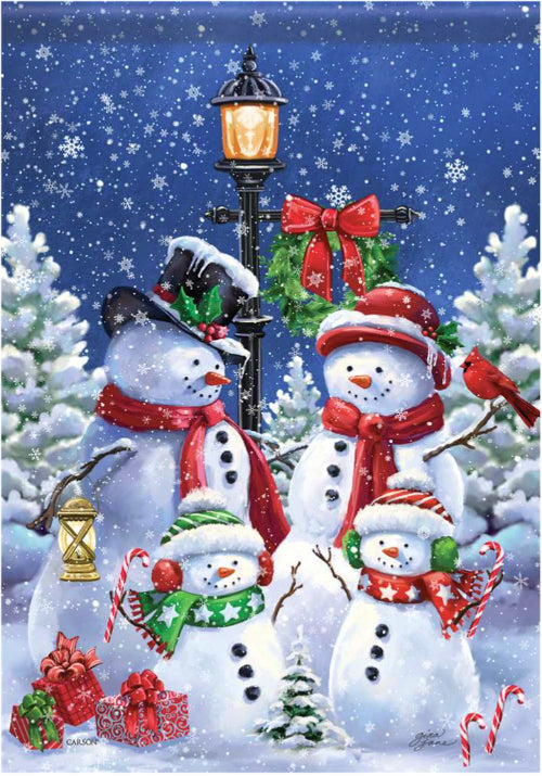 Snow Family - Four Snowmen - Garden Flag