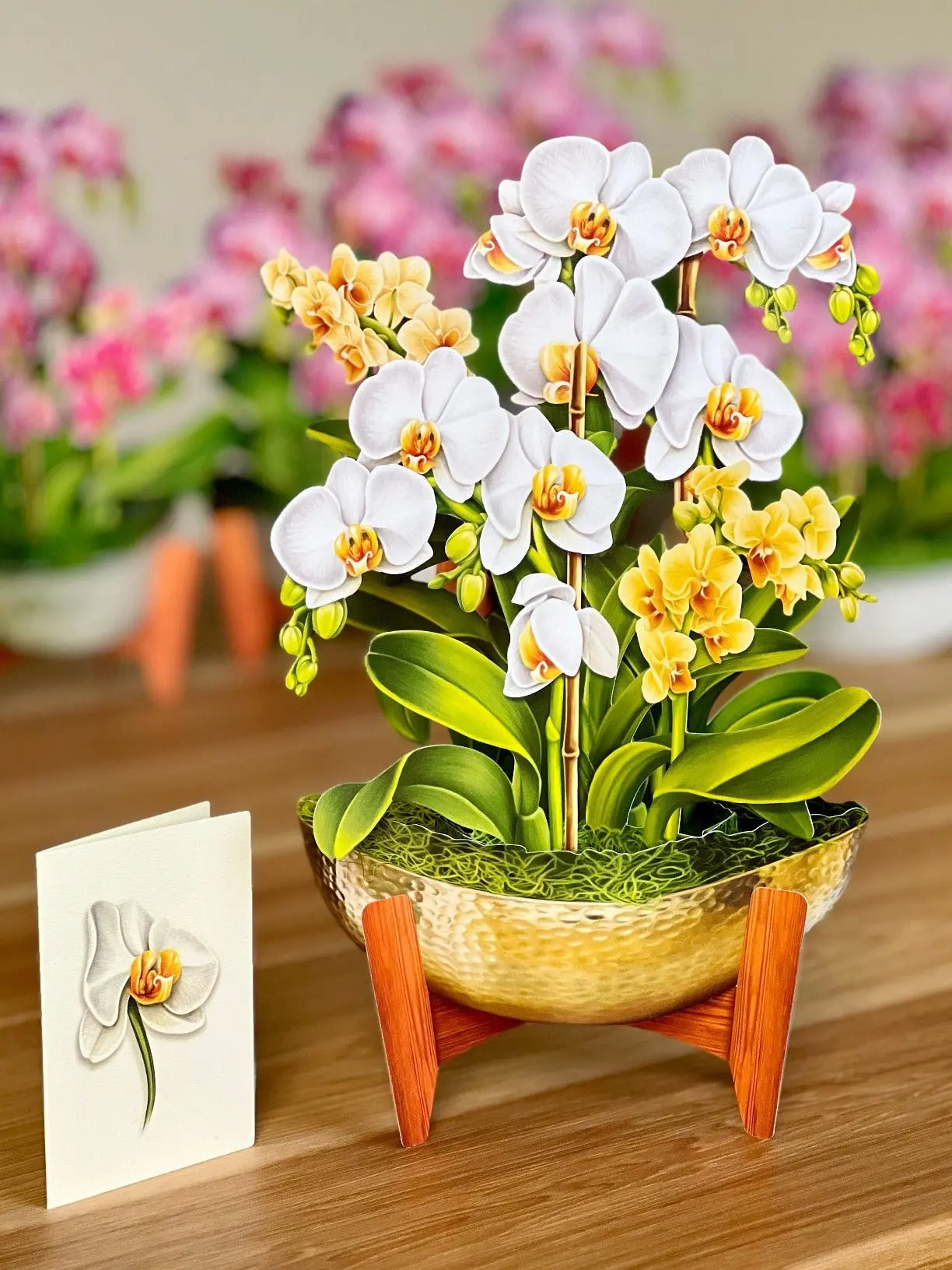 Flower Bouquet Popup Card - Serenity Orchid - Fresh Cut