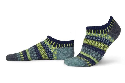 Lemongrass - Small - Mismatched Ankle Socks - Solmate Socks