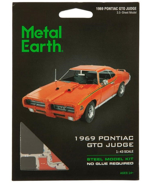Metal Earth - 1969 Pontiac GTO Judge - 1:43 Scale - Steel Model Kit - 3.5 Sheet Model