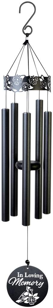 Wind Chime - Laser Cut - In Loving Memory - Black - 34"