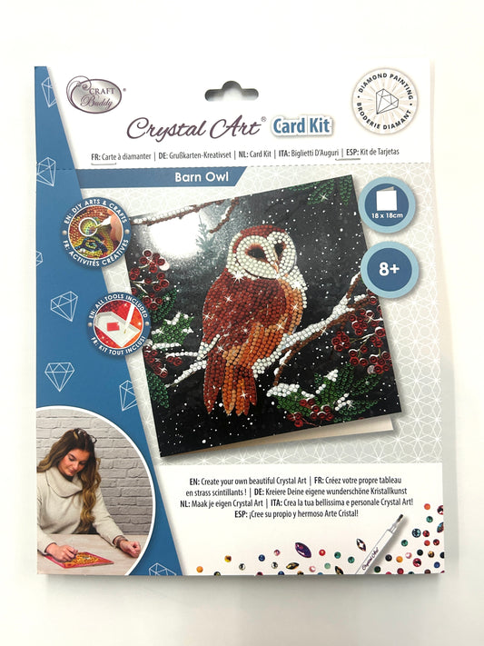 Crystal Art Card Kit - Barn Owl - Craft Kit