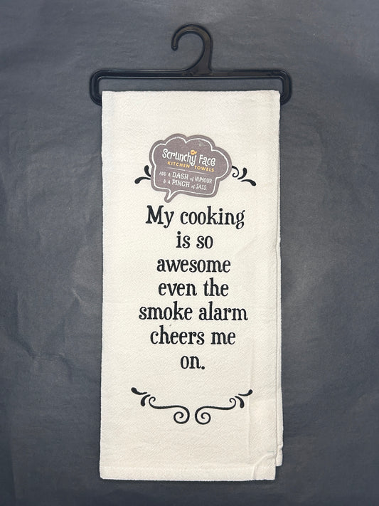 Kitchen Towel - Smoke Alarm - 100% Cotton