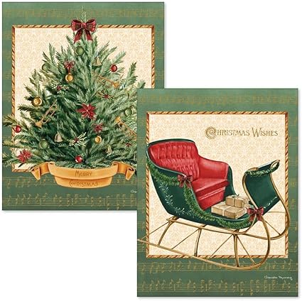 Lang Christmas Cards - Classic Cheer - 2 Designs of 9 Each