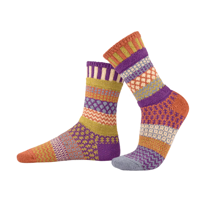 Hazel - Small - Mismatched Crew Socks - Solmate Socks