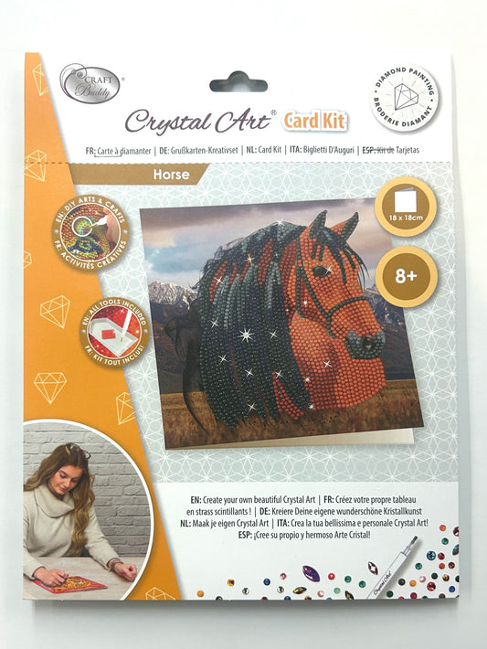 Crystal Art Card Kit - Horse - Craft Kit