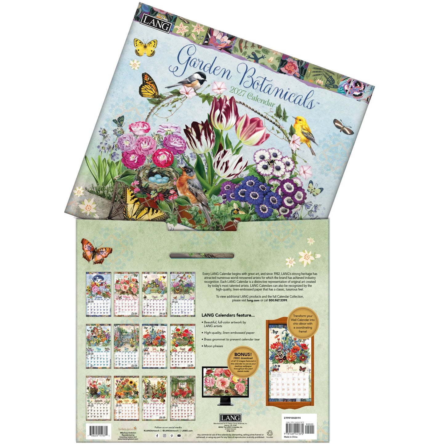 Lang Calendar - Garden Botanicals - Barbara Anderson