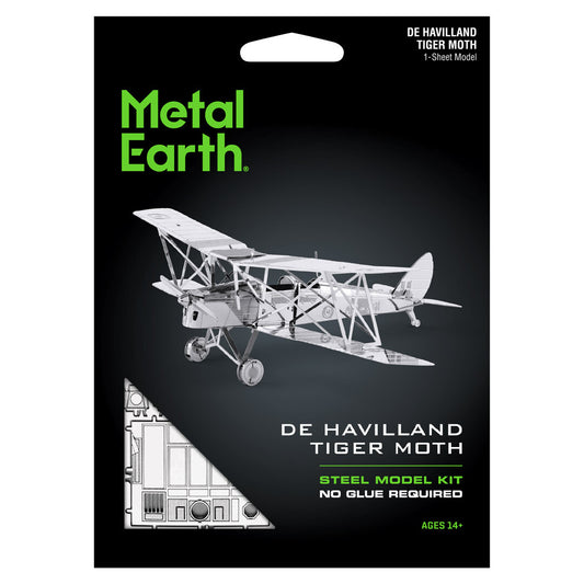Metal Earth - De Havilland Tiger Moth - Steel Model Kit - 1 Sheet Model