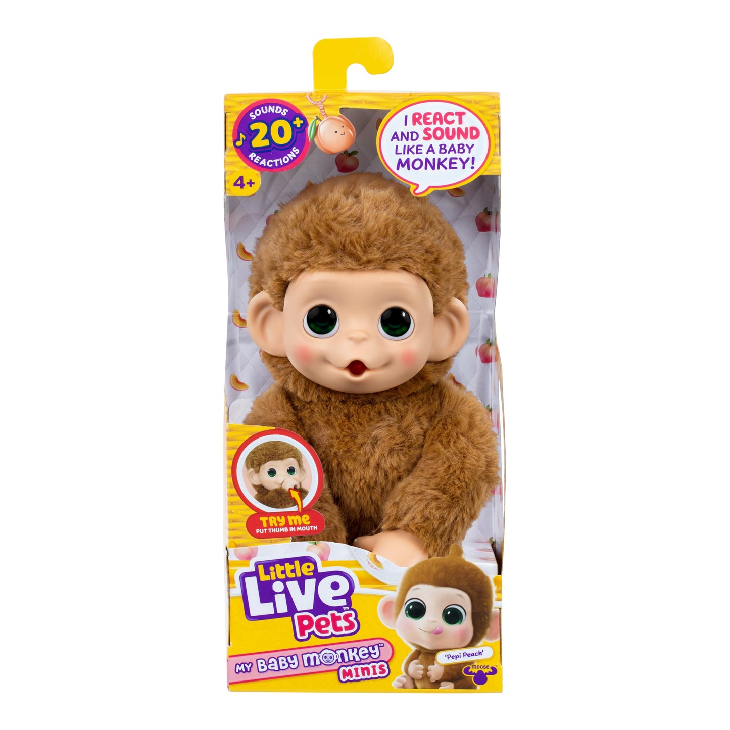 My Baby Monkey Mini - Pepi Peach - Little Live Pets