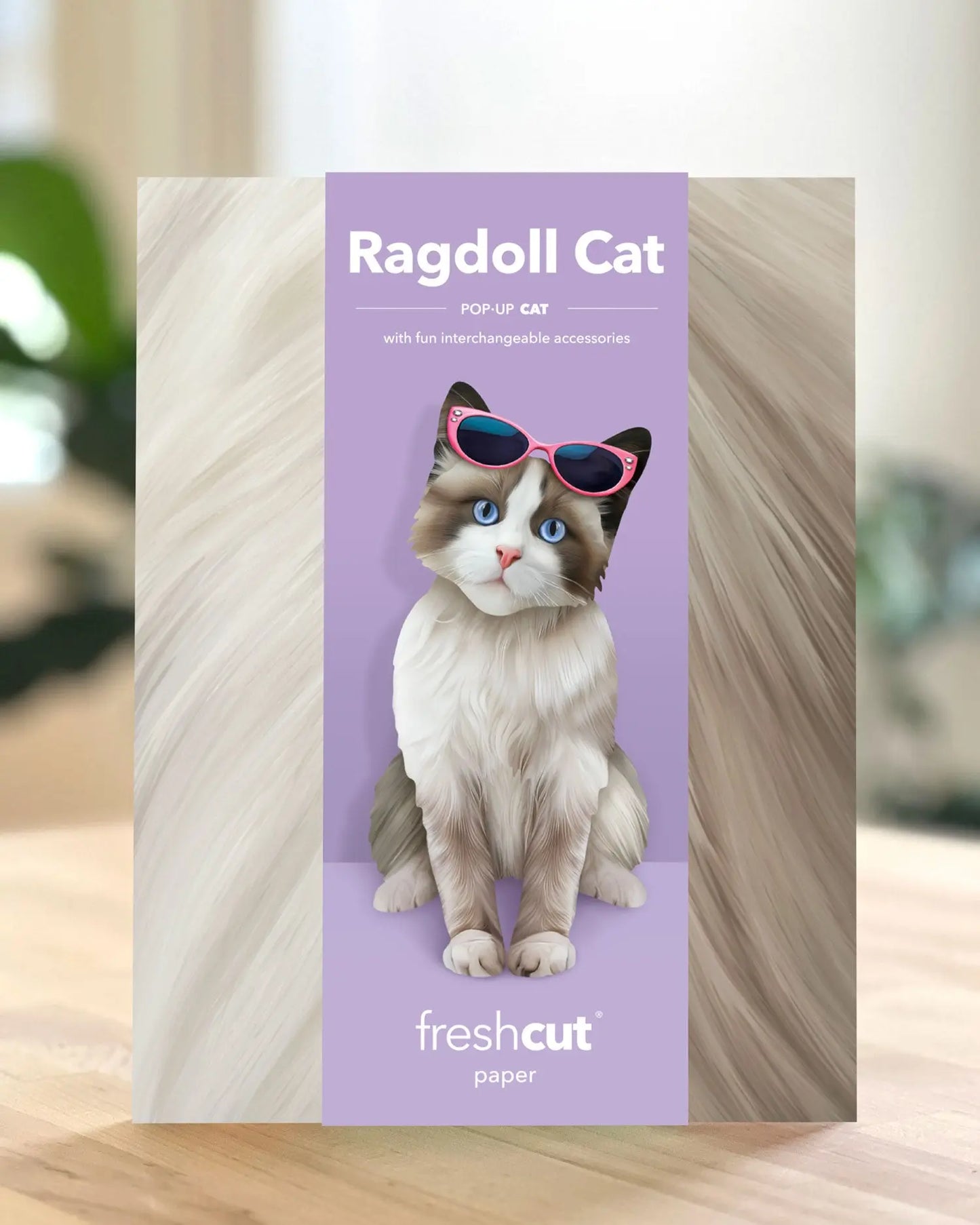 Pop up Cat Card - Ragdoll - Fresh Cut