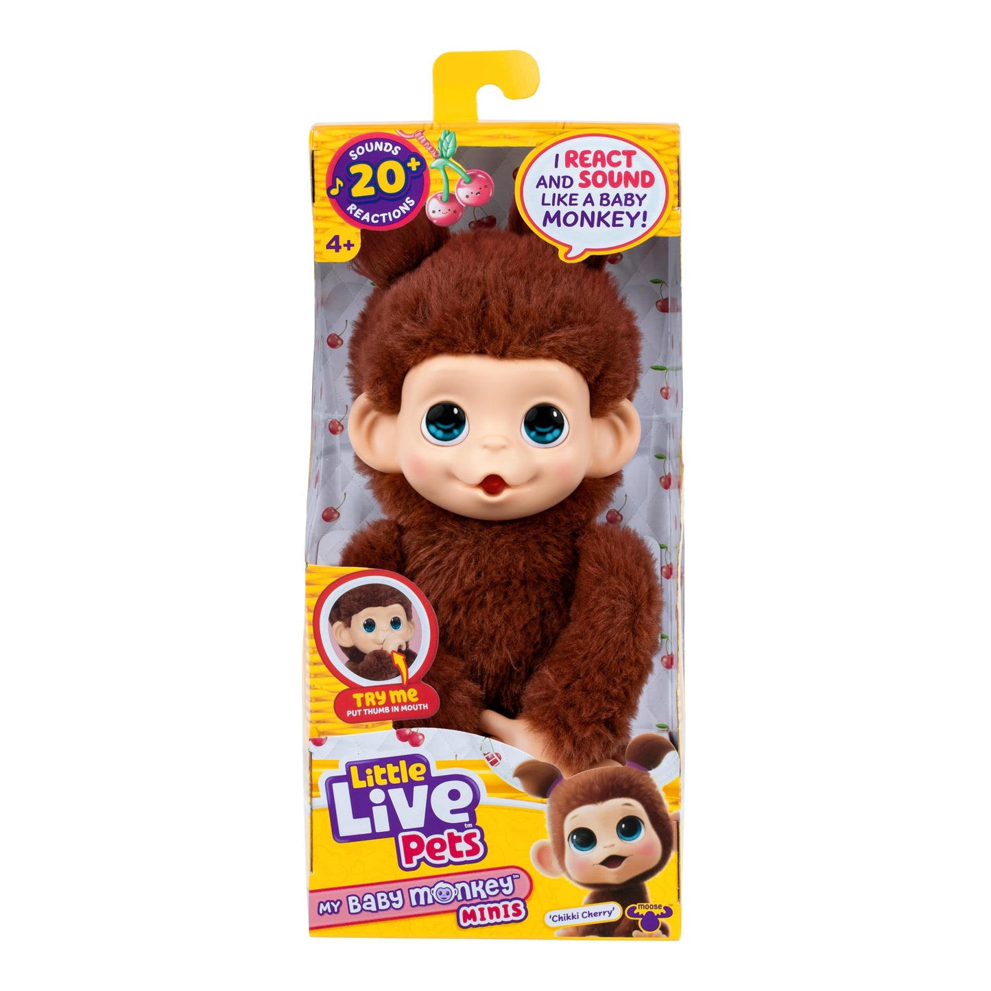 My Baby Monkey Mini - Chikki Cherry - Little Live Pets