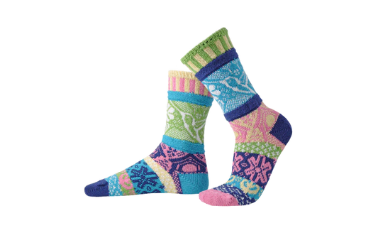Hummingbird - Medium - Mismatched Crew Socks - Solmate Socks