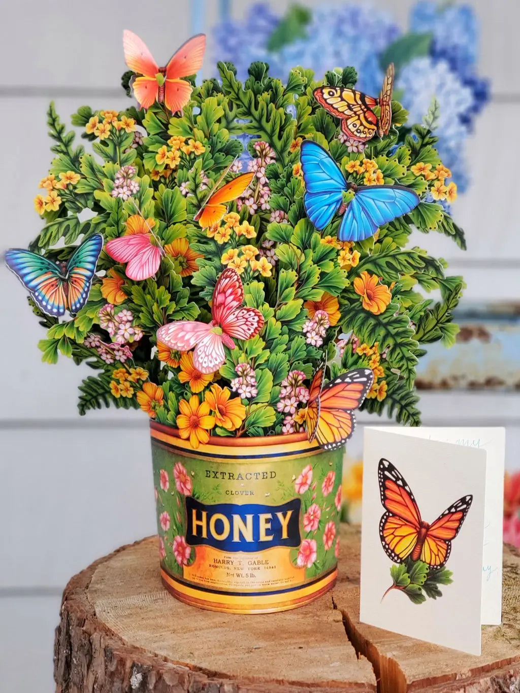 Flower Bouquet Popup Card - Butterflies & Buttercups - Fresh Cut