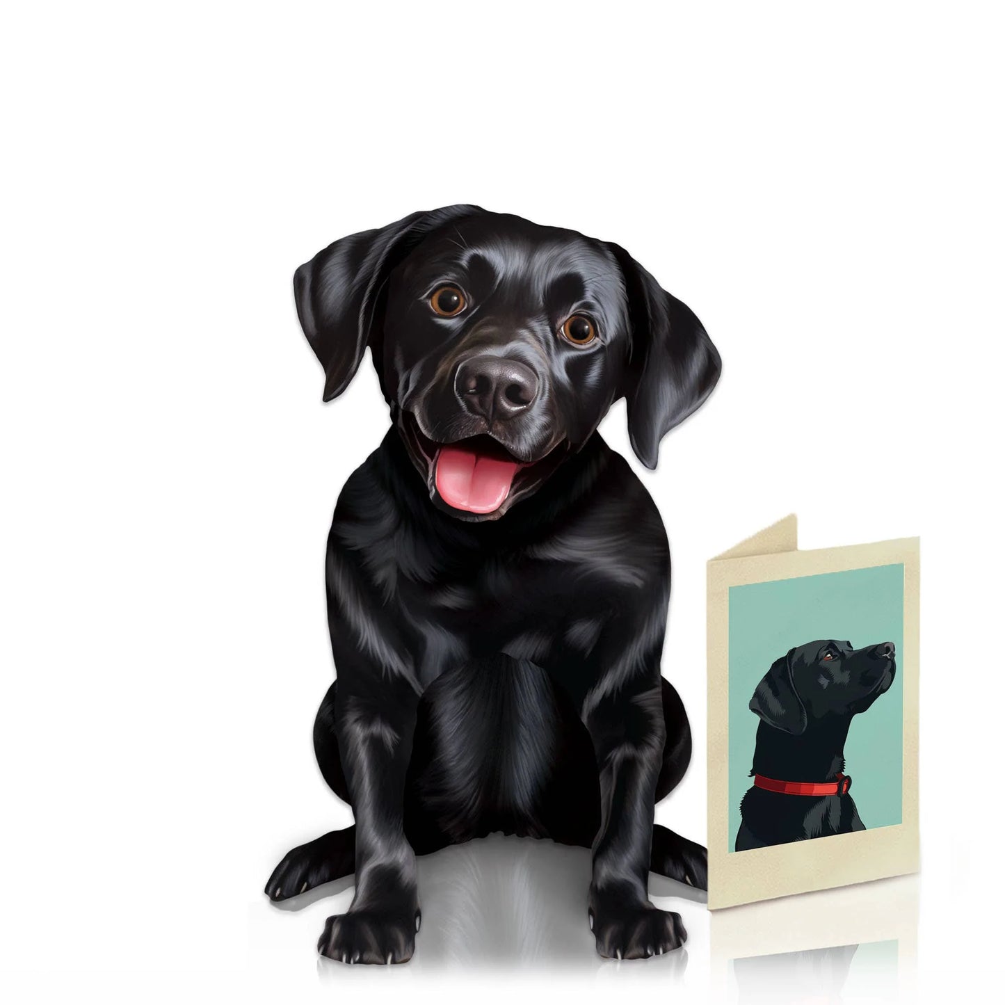 Pop up Pup Card - Black Lab - Fresh Cut