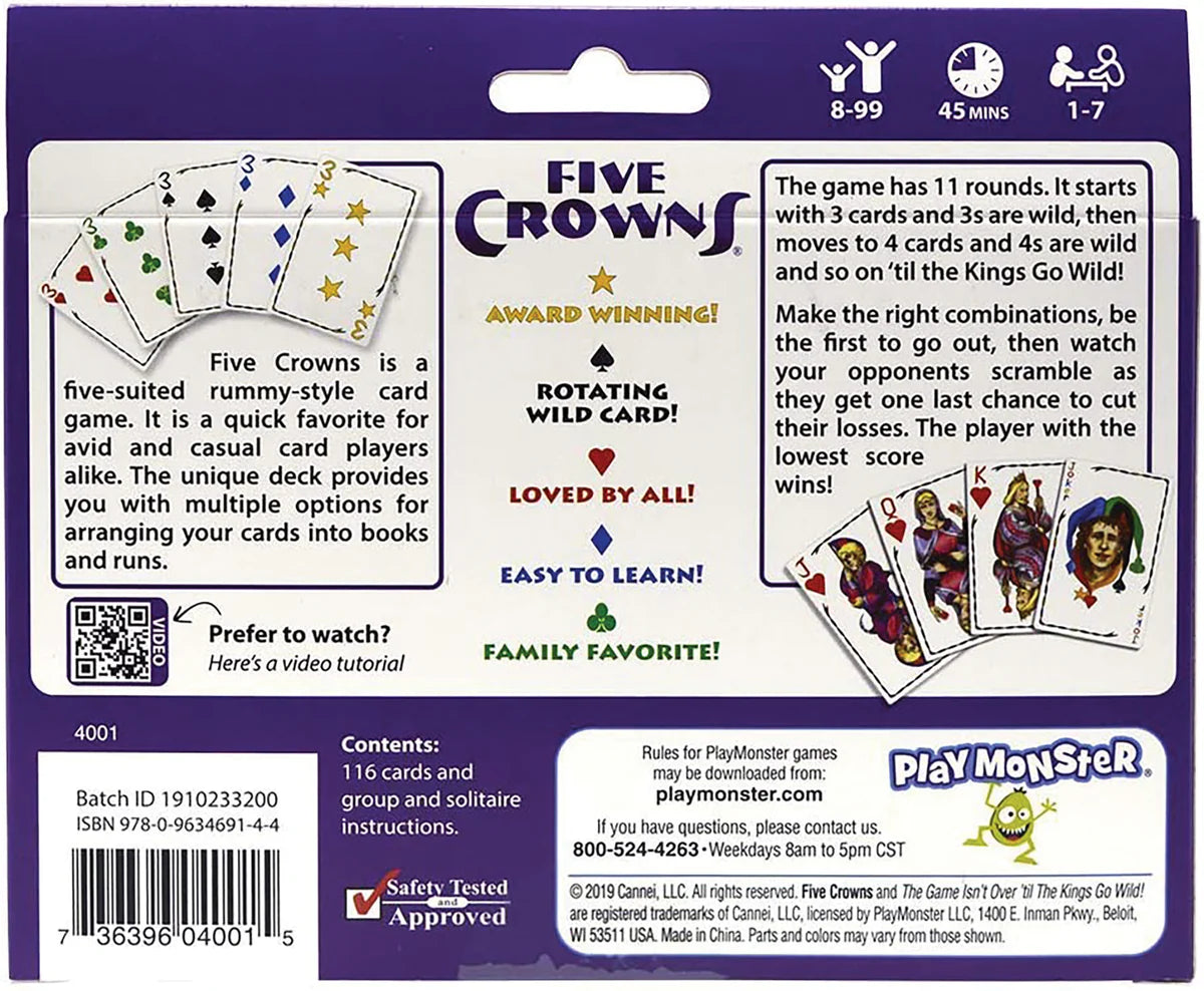 Five Crowns - 5 Suited Rummy Style Card Game