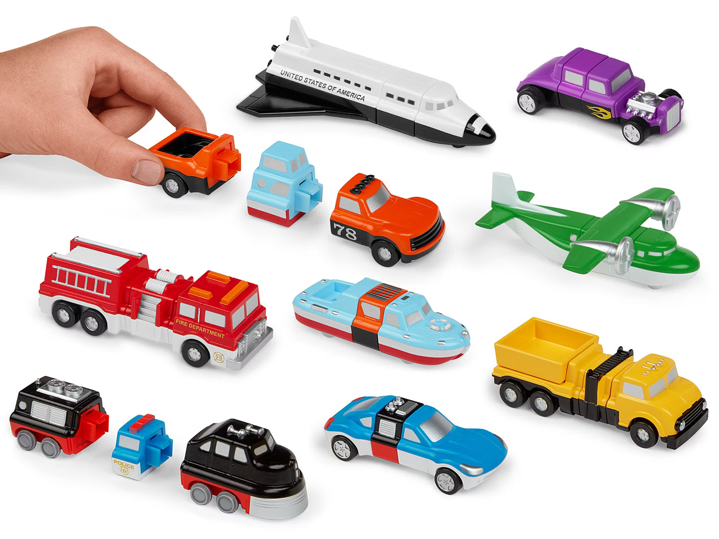 Micro Mix or Match Vehicles - Deluxe - Ages 3+ - Popular Playthings