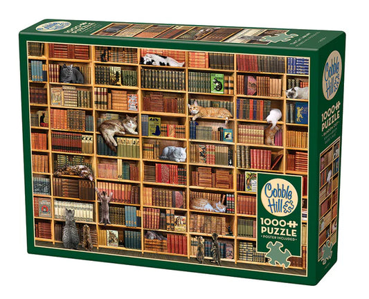 The Cat Library - 1000 Piece Cobble Hill Puzzle