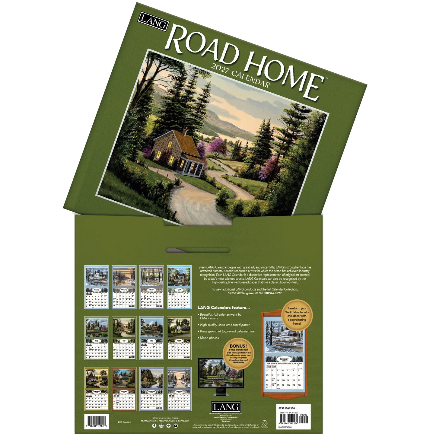 Lang Calendar - Road Home - Bill Saunders