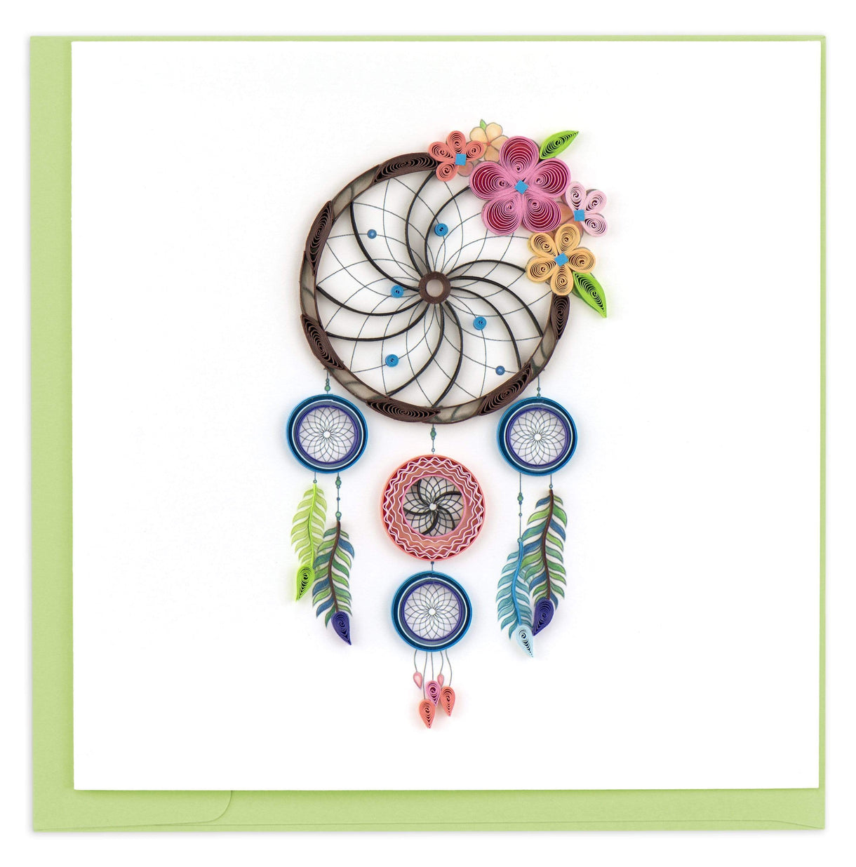Quilling Card - Dreamcatcher - handcrafted - Blank inside