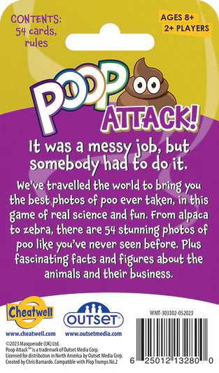 Poop Attack - Card Game, Ages 8 and up