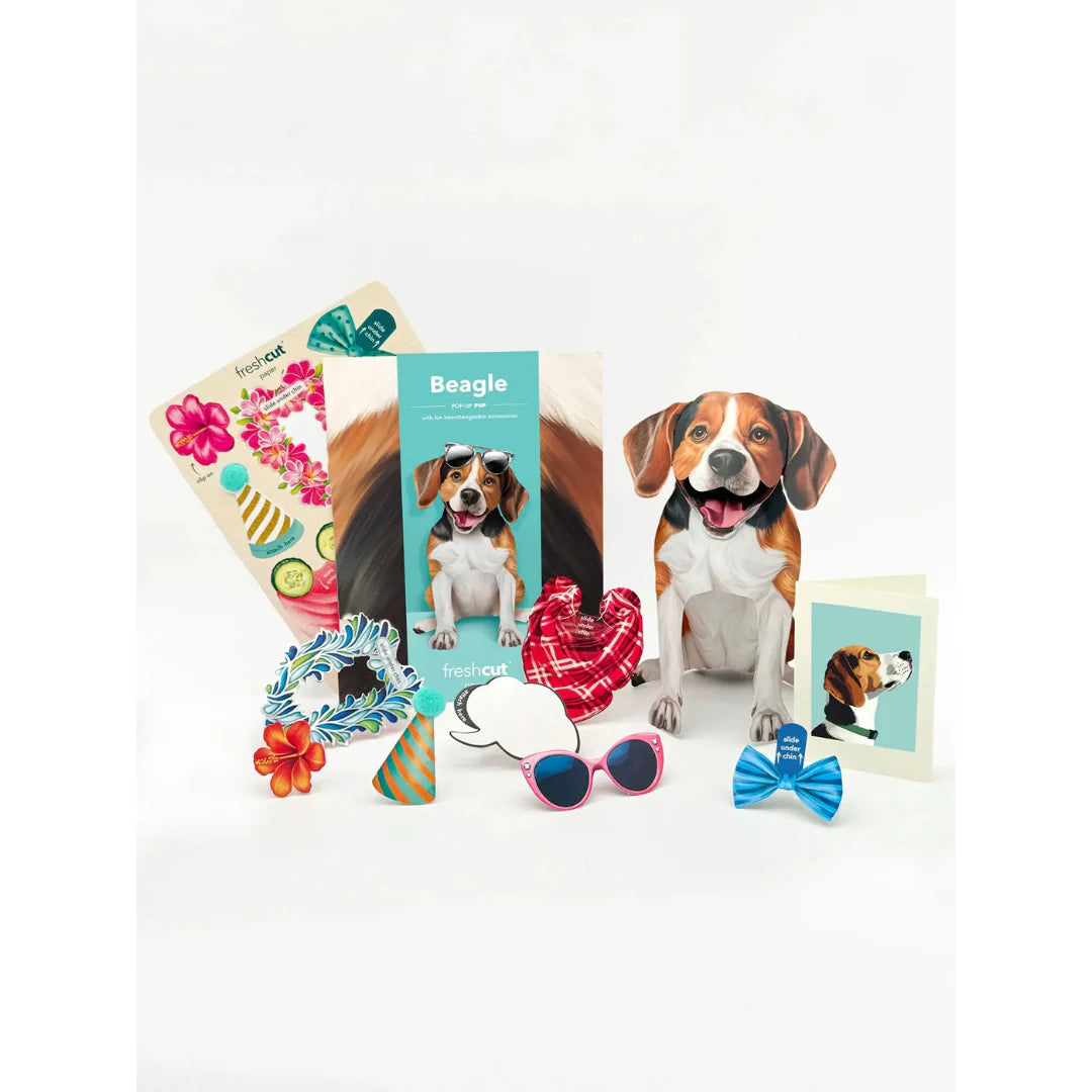 Pop up Pup Card - Beagle - Fresh Cut