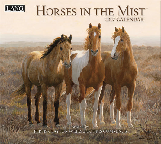 Lang Calendar - Horses in the Mist - Persis Clayton Weirs and Chris Cummings