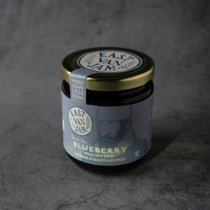 Baron Von Blueberry Spread - 250 ml - Low Sugar - Handmade in BC Canada