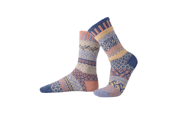 Mirage - Large - Mismatched Crew Socks - Solmate Socks