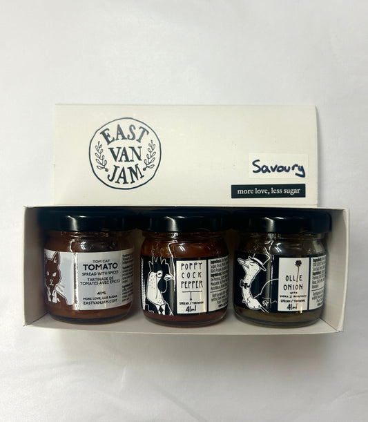 Mini Trio Savoury - 41 ml x 3 - Low Sugar - Handmade in BC Canada