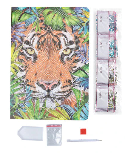 Crystal Art Notebook Kit - Tiger in the Forest - Craft Kit
