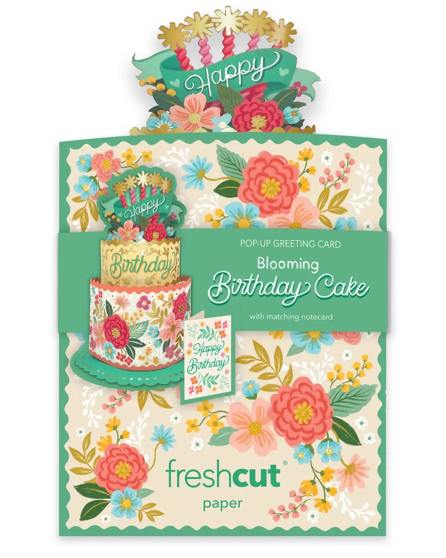 Mini Birthday Cake Popup Card - Blooming Birthday Cake - Fresh Cut
