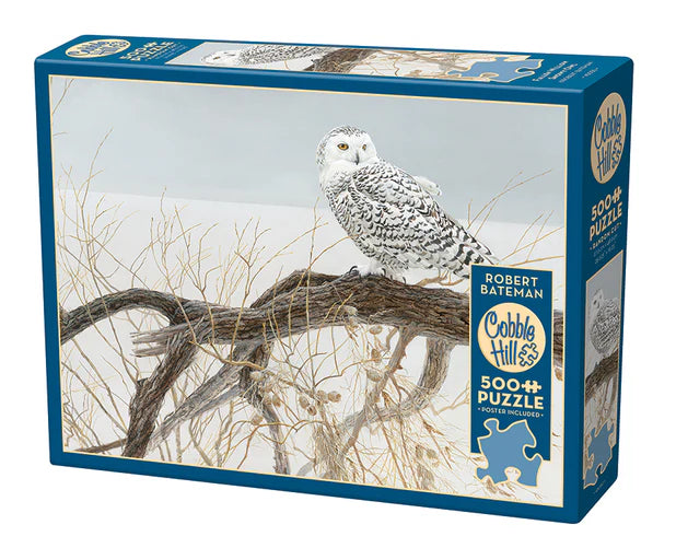 Fallen Willow Snowy Owl - 500 Piece Cobble Hill Puzzle - Robert Bateman