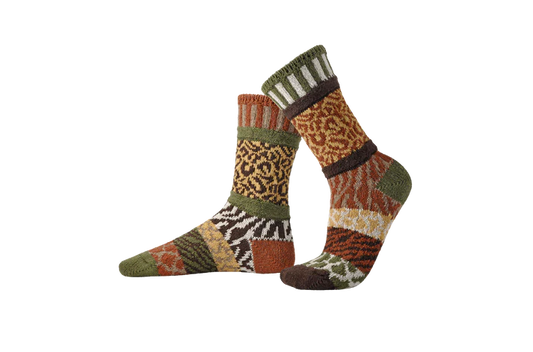 Savanna - Extra Large - Mismatched Crew Socks - Solmate Socks