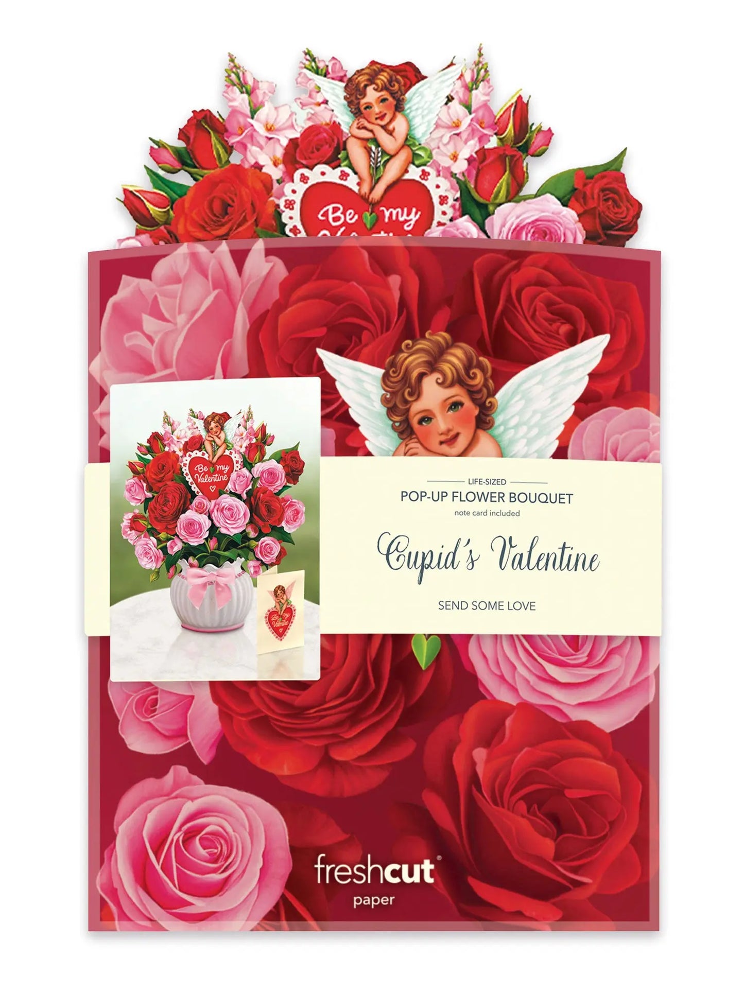 Flower Bouquet Popup Card - Cupid's Valentine - Fresh Cut