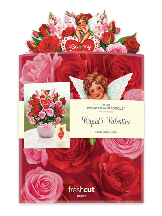 Flower Bouquet Popup Card - Cupid's Valentine - Fresh Cut