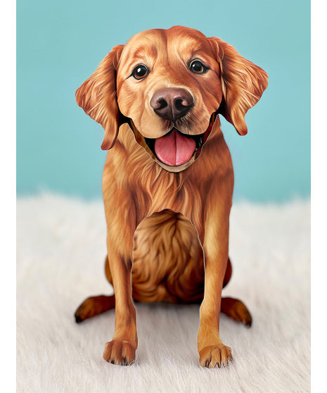 Pop up Pup Card - Golden Retriever - Fresh Cut