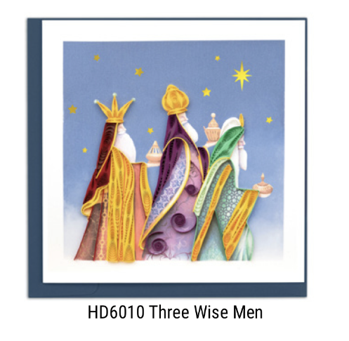 Quilling Card - Christmas - Three Wise Men - handcrafted - Blank inside